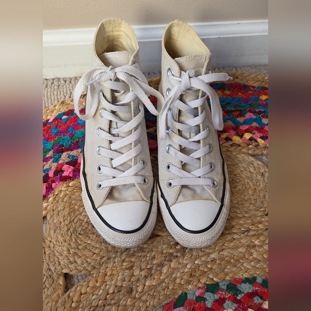 Converse White High-Top Canvas Sneakers